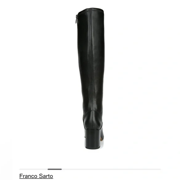 Franco Sarto Black Faux Leather Knee-high Boots; Size 8 M - Picture 5 of 14